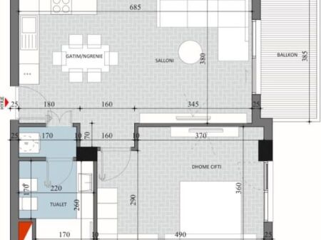 Shitet, Apartament 1+1, Diellon, Paskuqan.