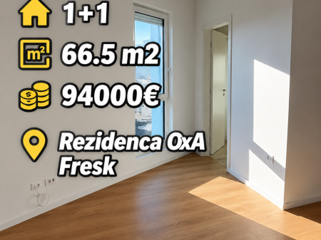 Shitet apartament 1+1, Rezidenca Oxa, Fresk
