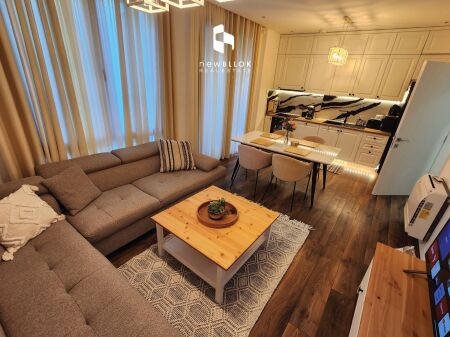 FOR RENT: 2+1 + 2 BATHROOMS & PARKING SPACE 📍 21 Dhjetor – Embassy Area – 2022 Building – Ultra-High-Quality Furnishing || €1,000/Month