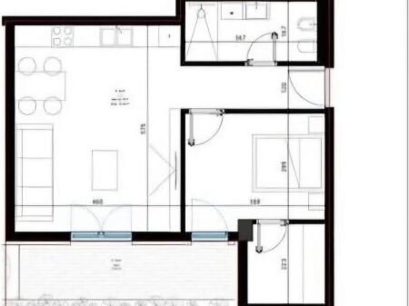 Appartamento 1+1+Cortile in vendita presso la Residenza Square Village, Dhermi! 238.000 Euro!
