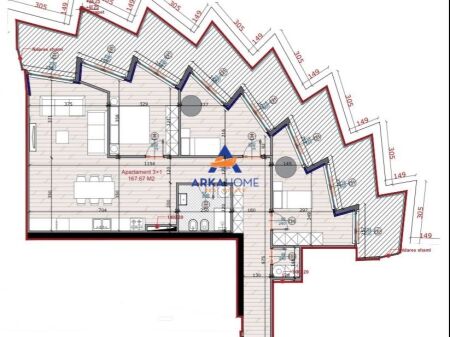 SHITET APARTAMENT OKAZION 3+1 "SUNFLOWER RESIDENCE, PRANE CASA ITALIA" CMIMI SIPAS KERKESES