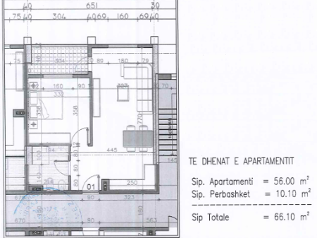 SHITET APARTAMENT 1+1 NE BULEVARDI NENE TEREZA KAMËZ ID 5641