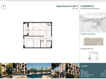 APARTMENT 1+1 AT LUNARCH RESIDENCE MALI I ROBIT, GOLEM