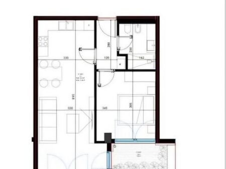 Apartment 1+1+Yard for sale at Square Village Residence, Dhermi! 218,000 Euro!
