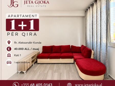 APARTAMENT 1+1 ME QIRA shkoze
