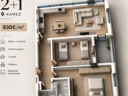 Shitet apartament Kamez