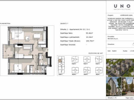 Ajka Residence, 5-Maji Shitet, Apartament 2+1+2 Tualete