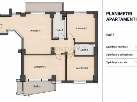 APARTAMENT PER ZYRA 3+1+2 ME QIRA – PRANË LIBRIT UNIVERSITAR, TIRANË