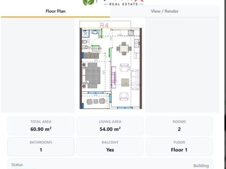 SHITET APARTAMENT 1+1 – REZIDENCA ORIENTAL, GOLEM