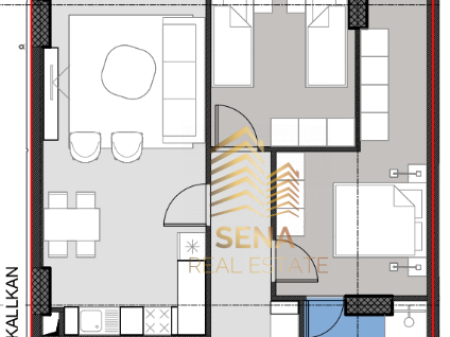 In vendita, Appartamento 2+1+2+blk, Via Dibres – Dietro Americano II, 1800 Euro/ m²