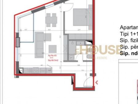 APARTAMENT 1+1 NE SHITJE TE FARMACIA 10 [KONVERTOHET 2+1]
