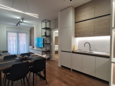 Apartment 1+1 for rent at Garden Building on Kavajes Street.
