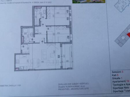 Vendita | Apartament 2 + 1+2 Poste Parkimi | Rruga e Kavajës | 270000 €