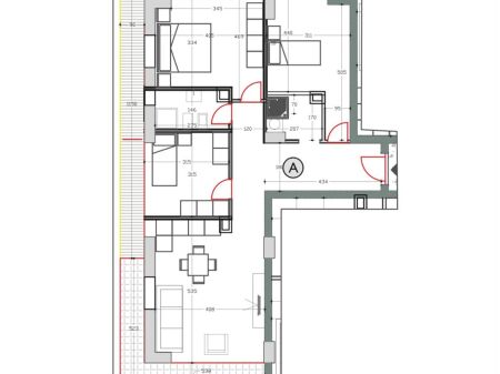 Apartment 3+1+2 for sale at Kika Complex 2, Paris Commune.