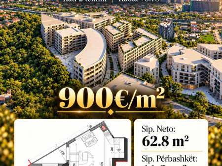SHITET APARTAMENT 1+1 , PASKUQAN - ALUNA RESIDENCE