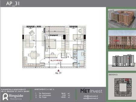 SHITET APARTAMENT 2+1 | RINGSIDE RESIDENCE