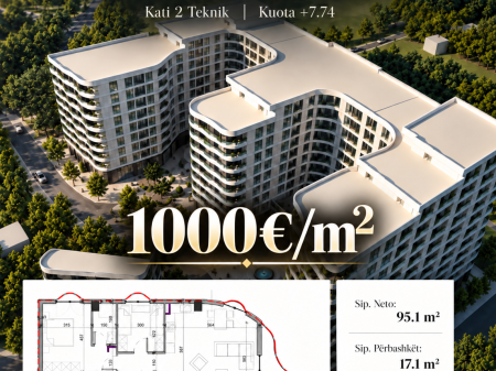 SHITET APARTAMENT 2+1+2 , PASKUQAN - ALUNA RESIDENCE