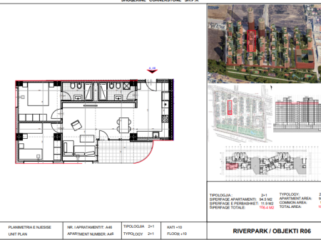 Shitet, Apartament 2+1 River Park Residence, Unaza e Re.