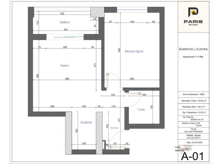 Shitet Apartament 1+1