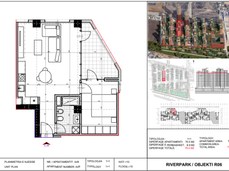 For sale, 1+1 Apartment River Park Residence, New Ring.