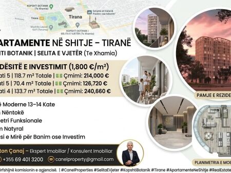 Shitet 2+1+2  te Kopshti Botanik te Xhamia