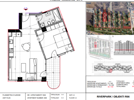 Shitet, Apartament 1+1 River Park Residence, Unaza e Re.