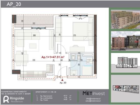 Apartment 1+1 for sale Paskuqan !
