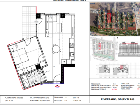 For sale, 2+1 Apartment River Park Residence, New Ring.