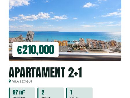 SHITET APARTAMENT 2+1+3ballkone pamje Deti – DURRËS