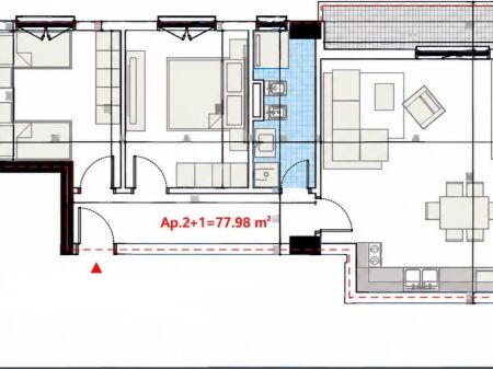 Shitet Apartament 2+1📍Ringside 3, Paskuqan