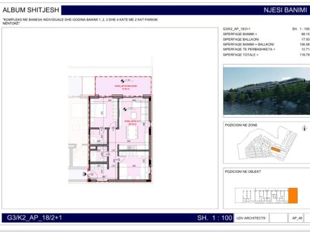 Farka Lake Front, Farkë Shitet, Apartament 2+1+2 Tualete