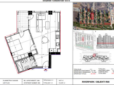Shitet, Apartament 1+1 River Park Residence, Unaza e Re.