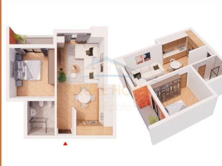 Apartment 1+1 for sale in Cubex Residence, near Globe Center, Kavaja Street.