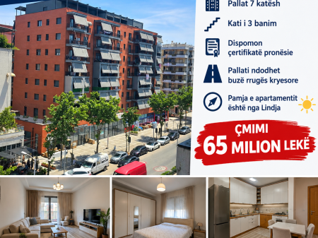 SHITET APARTAMENT 1+1 NË KAMEZ,ME ÇERTIFIKATË PRONËSIE!