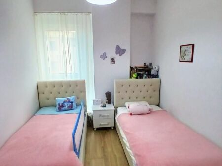 Apartment 2+1+2 for rent at Rezidenca Siri, Siri Kodra Street, former Train Station, New Boulevard.