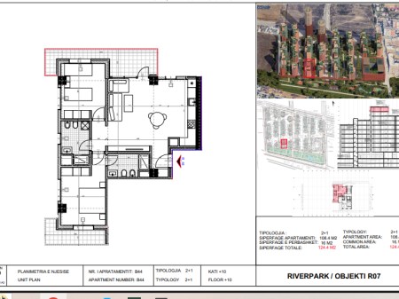 Shitet, Apartament 2+1 River Park Residence, Unaza e Re.