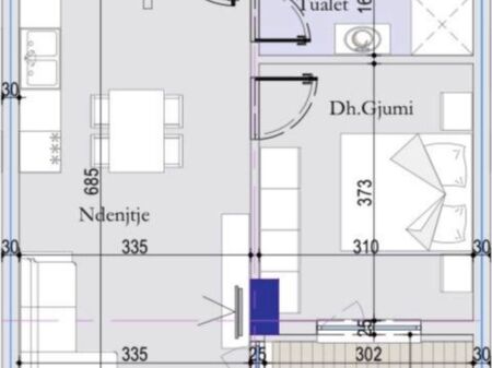 Shitet apartament 1+1 te Tirana Entry60 m²