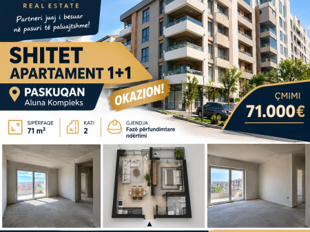 Appartamento 1+1 in vendita Complesso Aluna Paskuqan !
