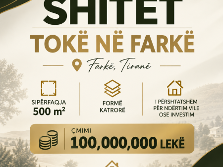 Shitet toke 500 m2 ne Farke