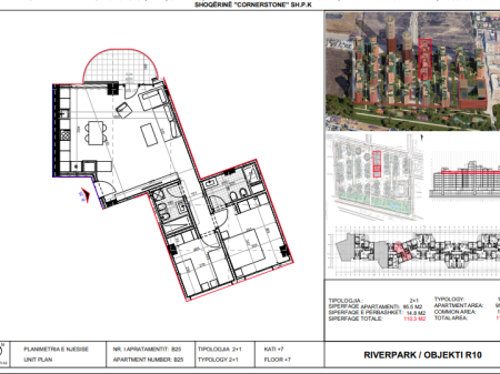 Shitet, Apartament 2+1 River Park Residence, Unaza e Re.
