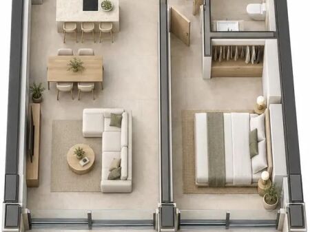 1+1 apartment in Green Coast G17, Palasë – A48