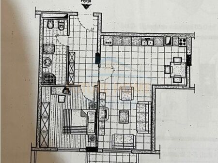 Shitet, Apartament 1+1, Fresku, Tiranë.