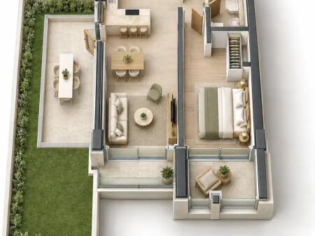 1+1 apartment with veranda in Green Coast G17, Palasë – A47