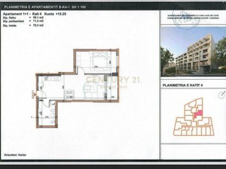 SHITET APARTAMENT 1+1 - PASKUQAN 79,650 €