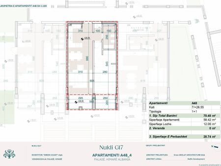 Appartamento 1+1 A48 | Green Coast G17 | 70.48 m² | €309,295.73