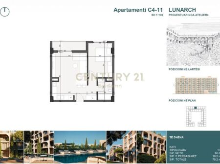 EKSKLUZIVE ! Apartament 1+1 për shitje në Lunarch Residence Mali i Robit !   84,240 €