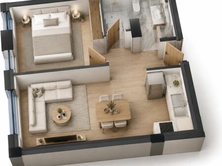 Apartament 1+1 Kodra e Diellit K6.2A-24 | 94,392 €