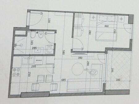 Shitet apartament 1+1 tek Rezidenca Venatino 4 , Kamez , Institut .
