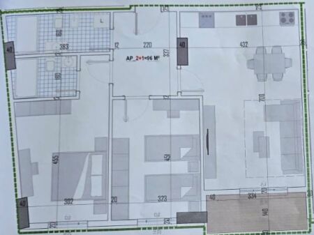 Shitet apartament 2+1 me 2 tualete | Arborea Residence