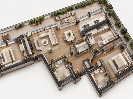 Apartament 3+1+2 me Verandë dhe Depo – Residenca Lake View